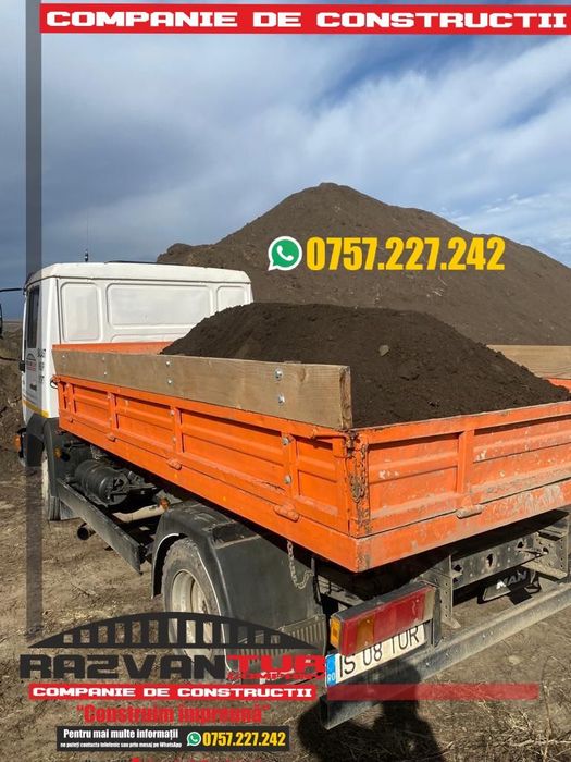 Pamant Negru Vegetal pentru Gazon Flori - CALITATE GARANTATA