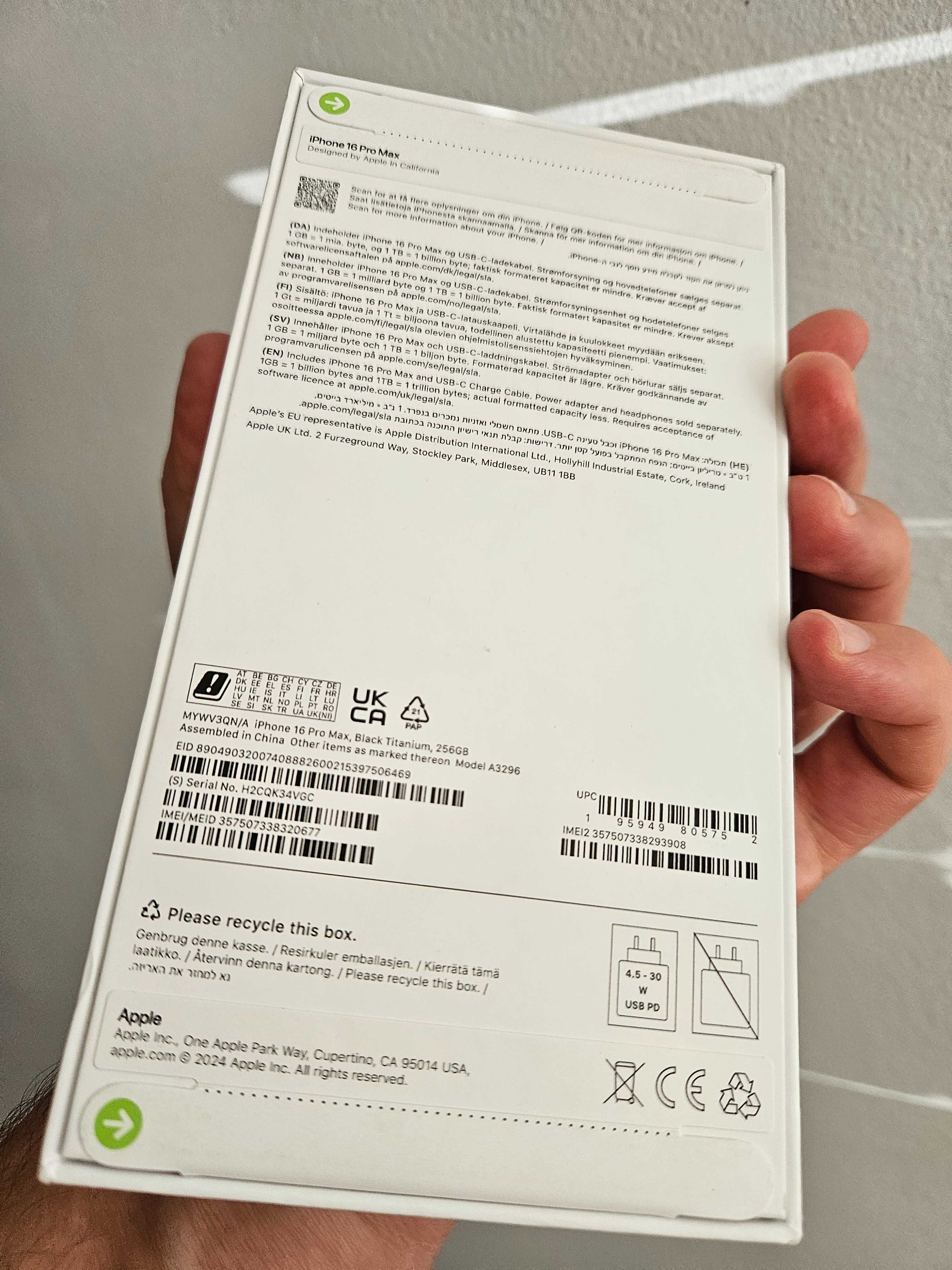 IPhone 16 Pro Max, 256Gb, sigilat la cutie.