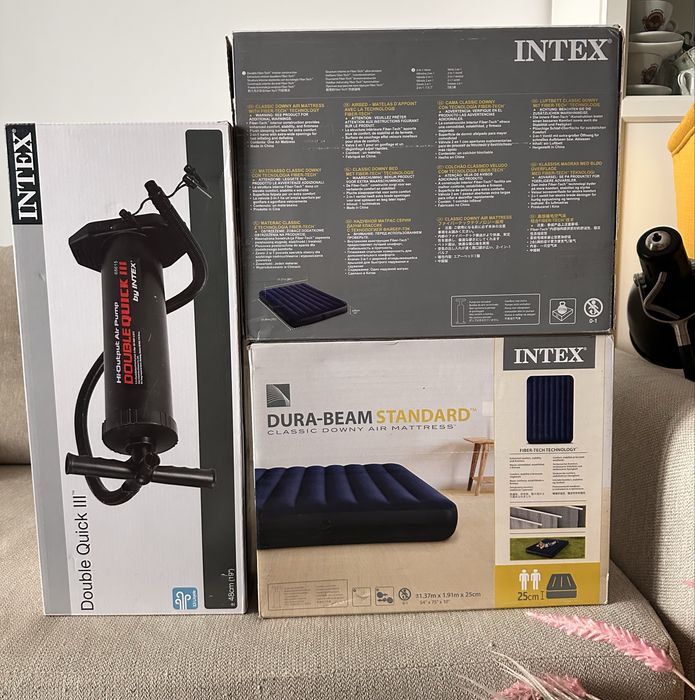 Saltea gonflabila Intex X 2 + Pompa ,1.37 /1.91/25 NOI ,SIGULATE