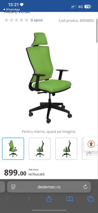 Scaun de birou rotativ, ergonomic GENOVA
