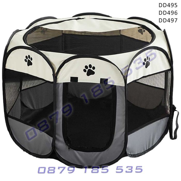 Сгъваема преносима клетка домашни любимци плат куче коте къща легло