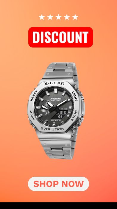 Мъжки часовник X-GEAR, бонус машинка за регулация на верижката.
