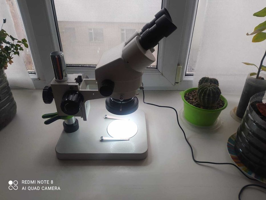 Профессиональный стереомикроскоп промышленный, новый. Микроскоп, пайка