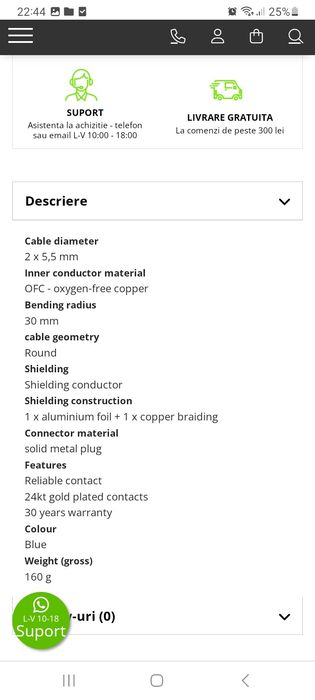 Cabluri RCA oehlbach 5m.NOU.