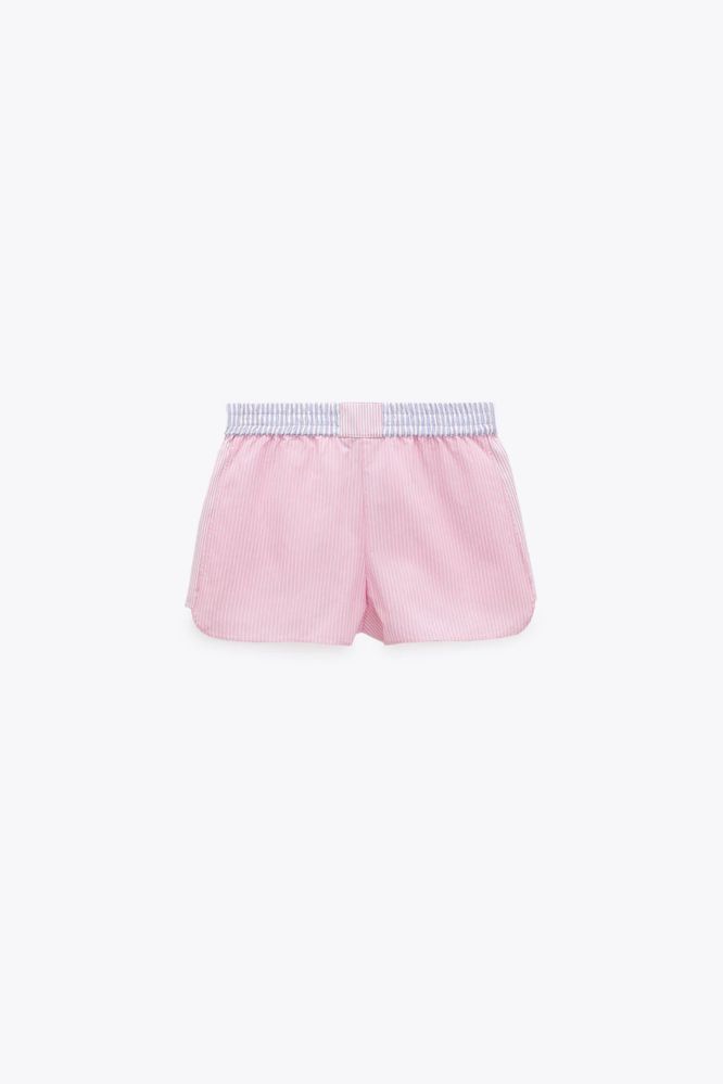 Zara летен комплект от две части в млечно розово