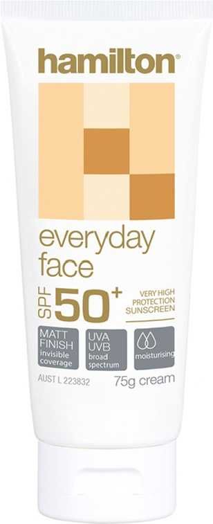 Hamilton Everyday Face SPF50+ солнцезащитный крем 75 мл