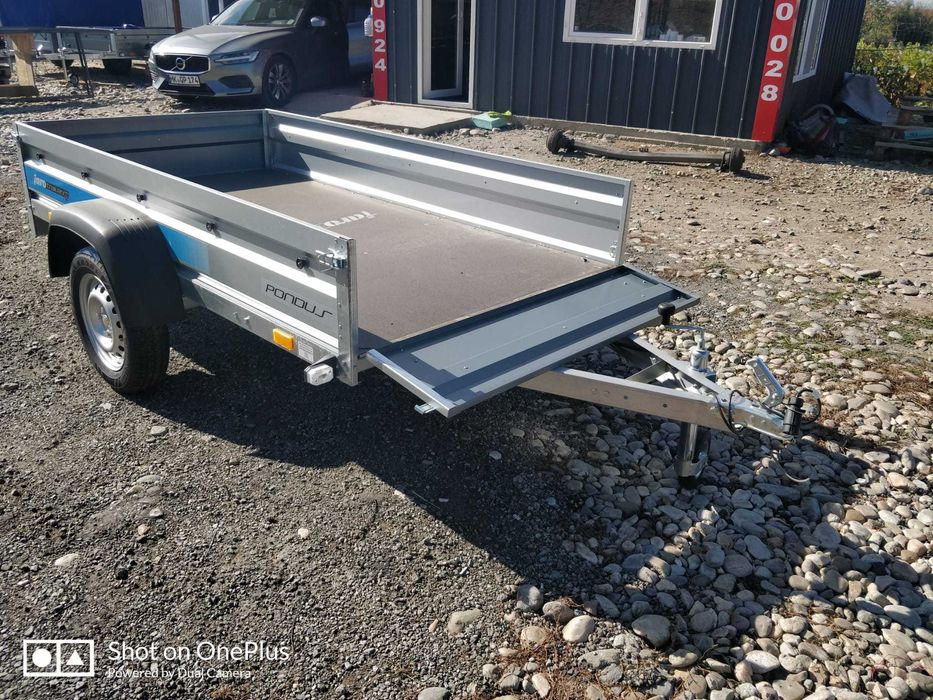 Remorca Noua 750 kg Faro 236x125x32 cm, Carte RAR Nr. Rosii 140km