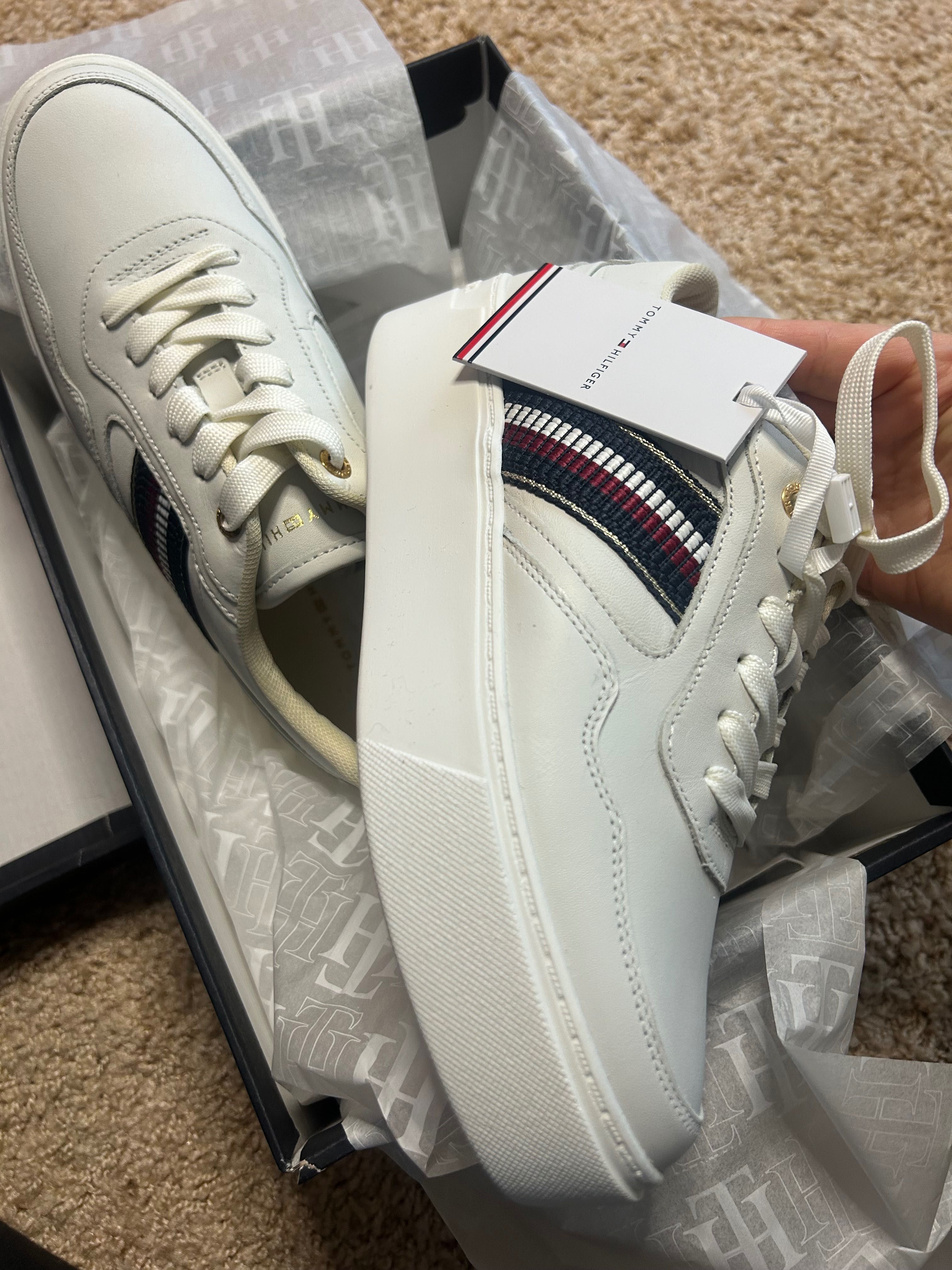 кожени кецове маратонки  Tommy Hilfiger