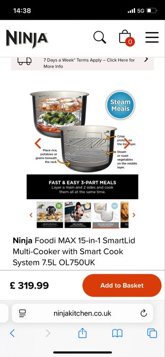 Aparat de gatit cu aer cald Ninja