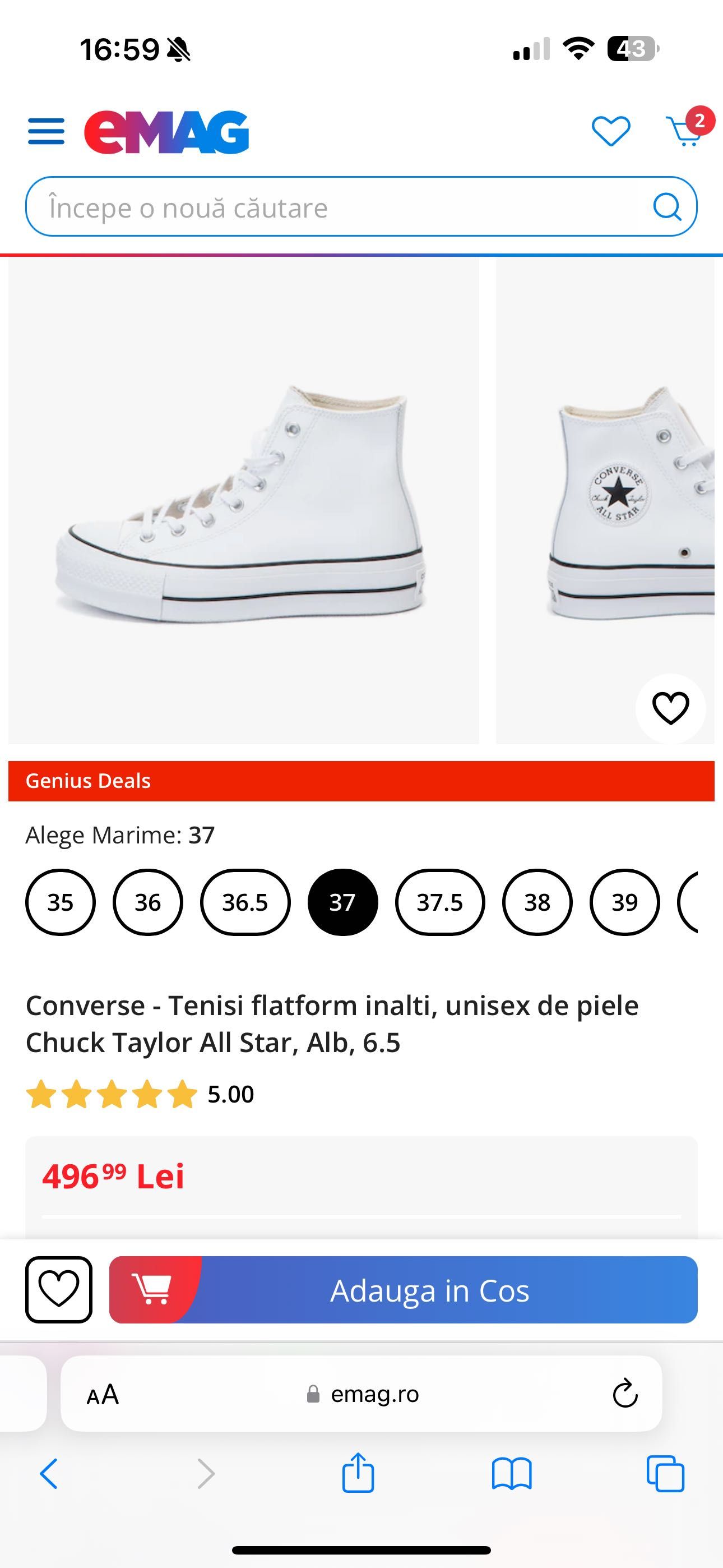 Converse din piele