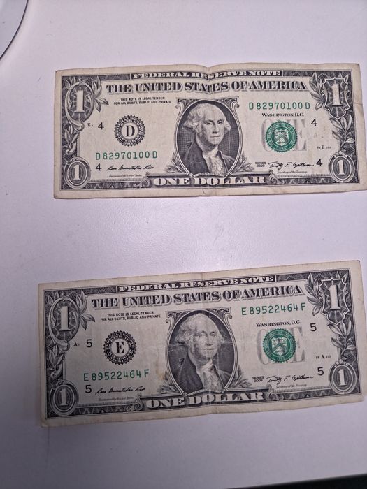 2 bancnote 1 dolor
