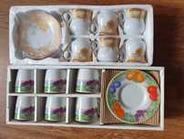 Set cafea 12 bucați, 6 cesti, 6 farfurioare