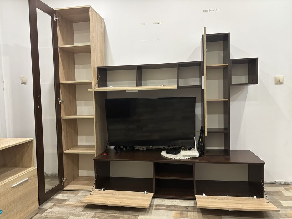 Секция и два шкафа дъб сонома и венге