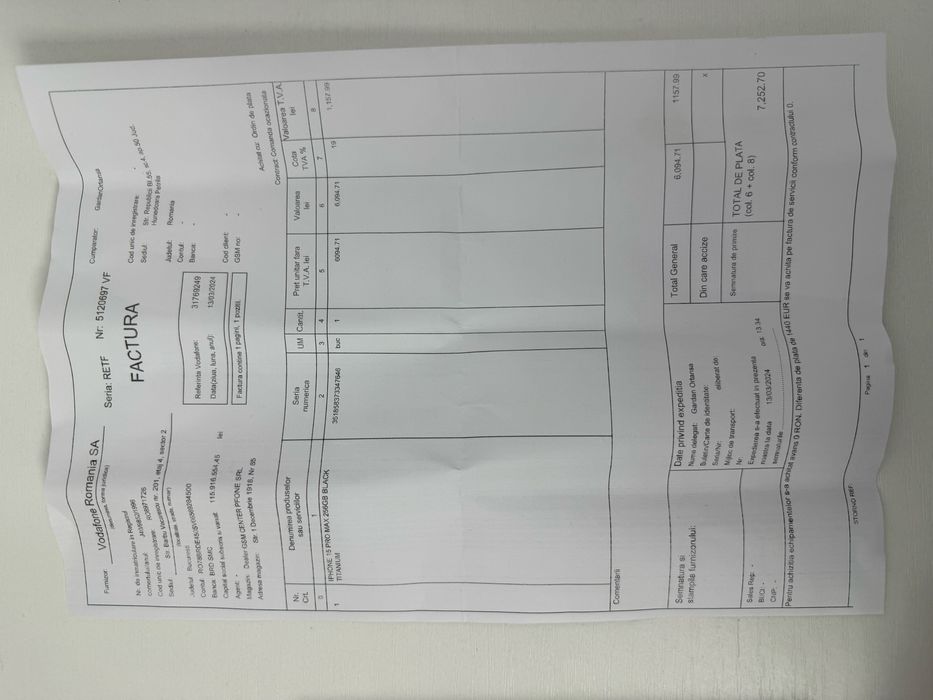 Iphone 15 Pro Max 256 Gb + factura