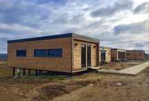 Case pentru locuit pe structura metalica