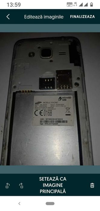 Telefon Samsung j320fn pentru piese are display ul spart dar pornește