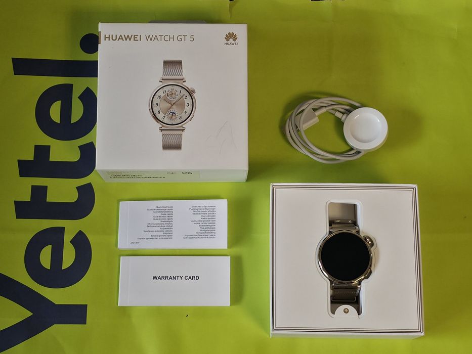 КАТО НОВ 41mm Huawei watch GT 5 Гаранция Yettel 2027г. GOLD