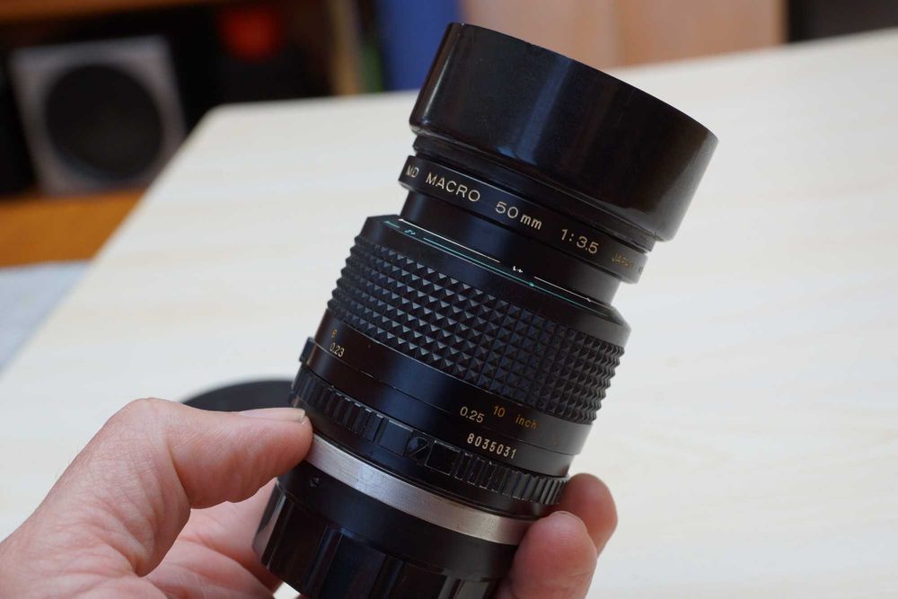 Обектив 50мм Macro Minolta MD или Nikon