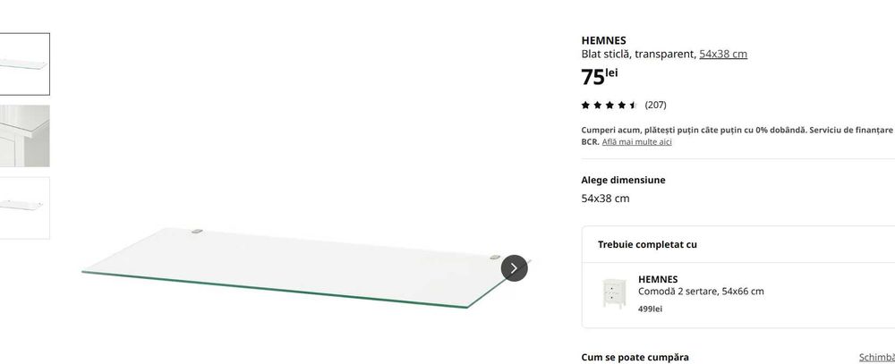 Vand comoda noptiera Ikea Hemnes cu defect