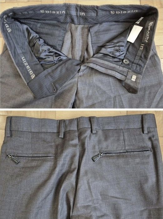 Pantalonii costum Blazin Fashion, Barbati, Lână Super 100' S - M