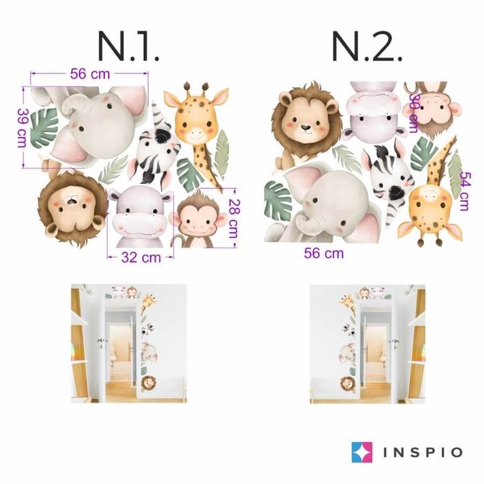 Stickere pereti copii animalute