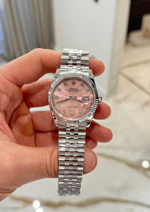 rolex datejust 36mm розов