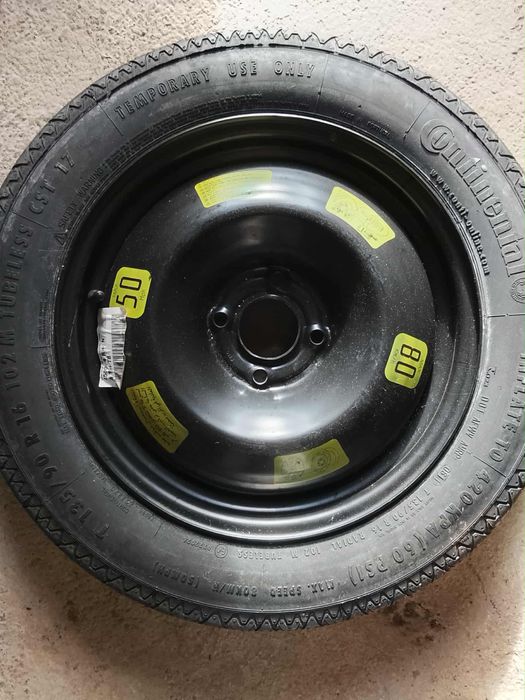 Roată de rezervă compactă Continental 135/90 R15 – utilizare temporară