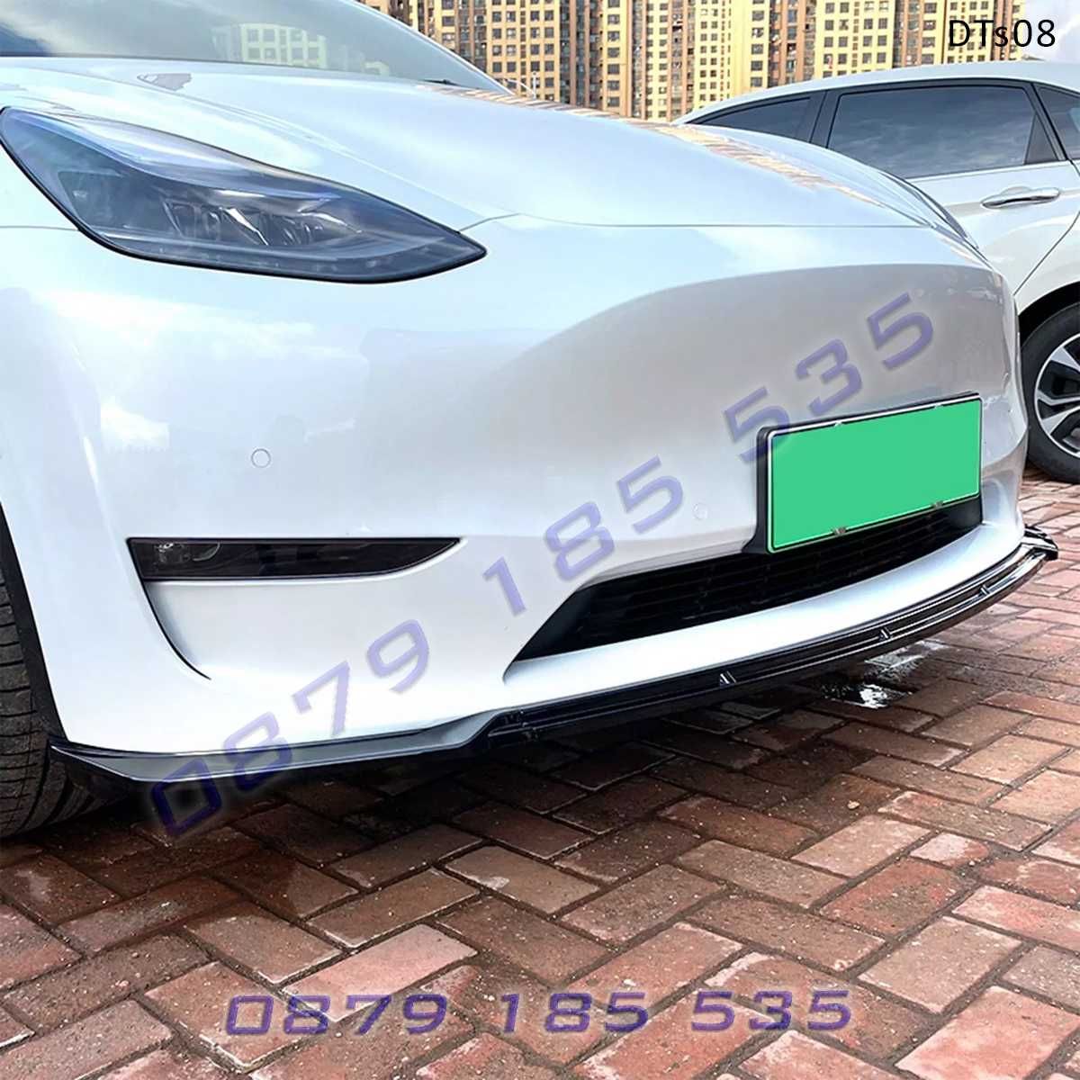 Тунинг лип спойлер предна броня Tesla Model Y Maxton 2020+ тесла у