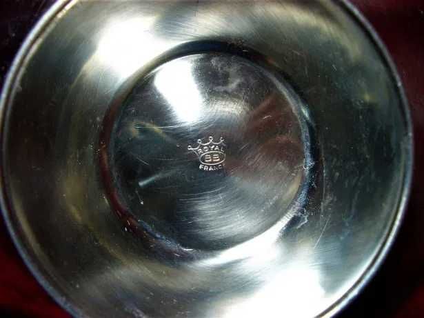 Fructiera, centru masa, Art Deco Franta, inox, vintage
