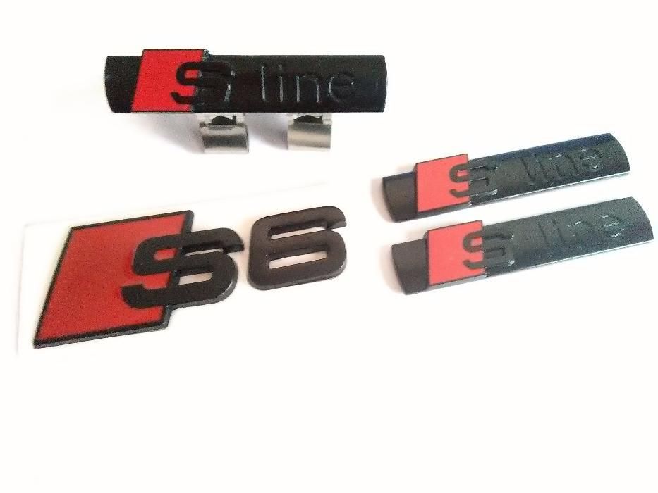 Set Embleme Audi S6 Negru metal