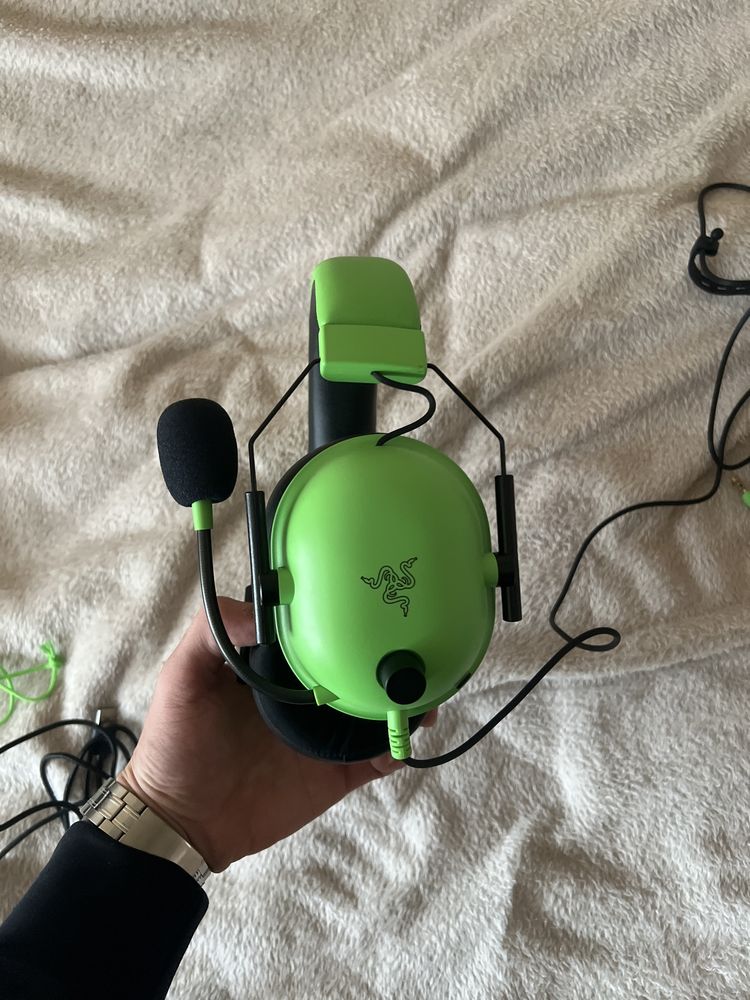Гейминг слушалки razor blackshark v2 X green
