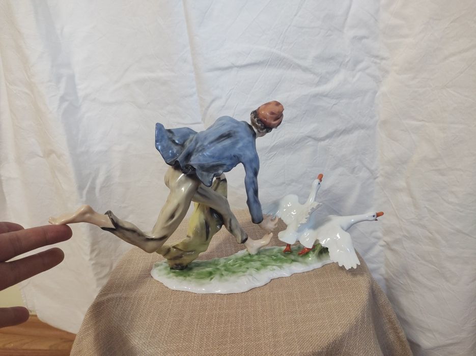 Bibelou stil victorian Prinzător de gâște si Domnișoara  Kaiser