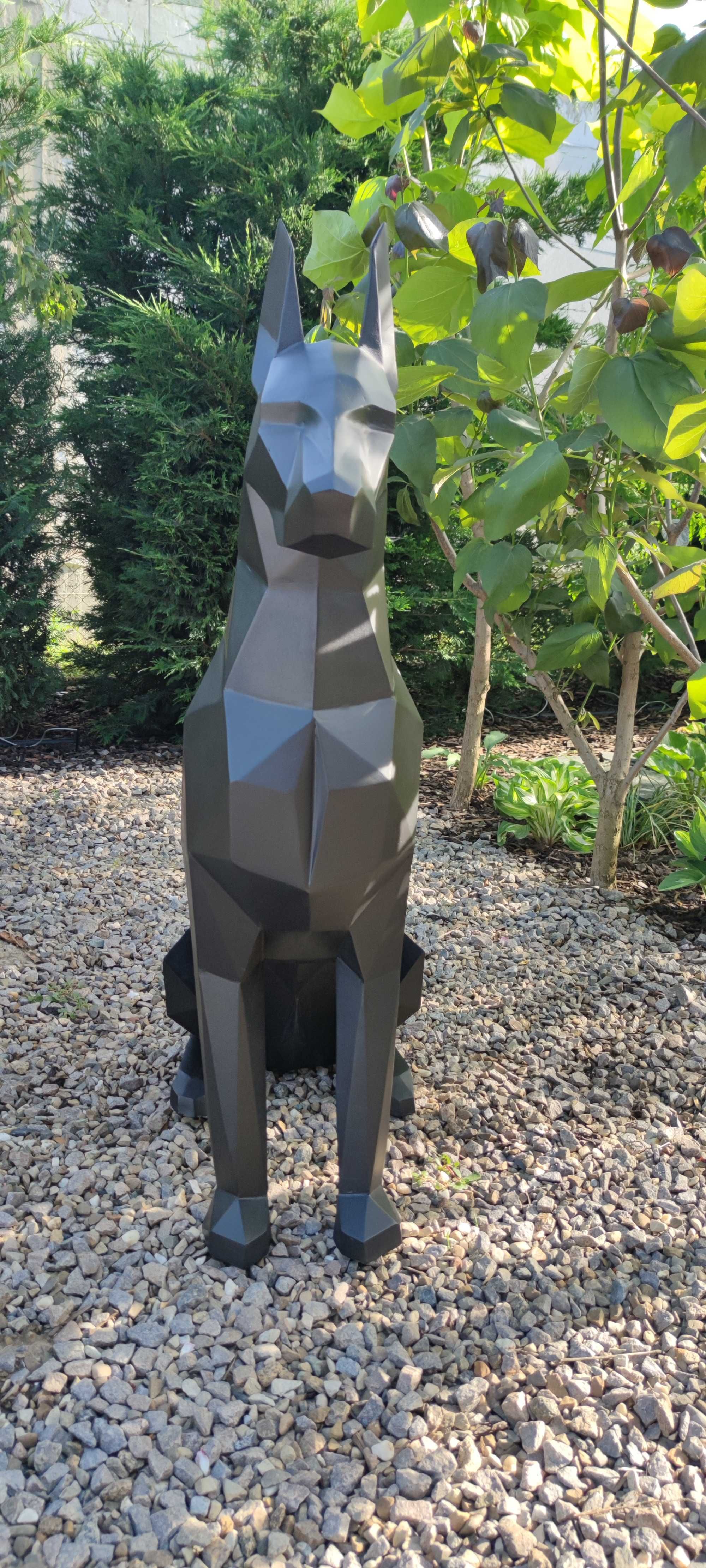 Doberman – modern art, sculptura in metal, decoratiune exterior