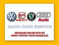 Cod PIN / SAFE / Casetofon / Navigatie / RNS / VW / Audi / Skoda