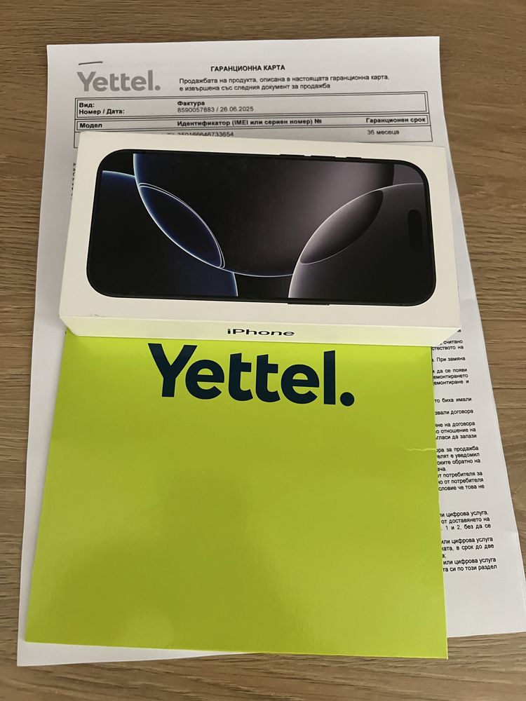 16 Pro Black Titanium 256GB-Нов 36м гаранция Yettel