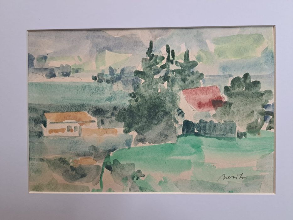 Pictură, acuarelă,"2 peisaje",Minu Movilă(n.1956).