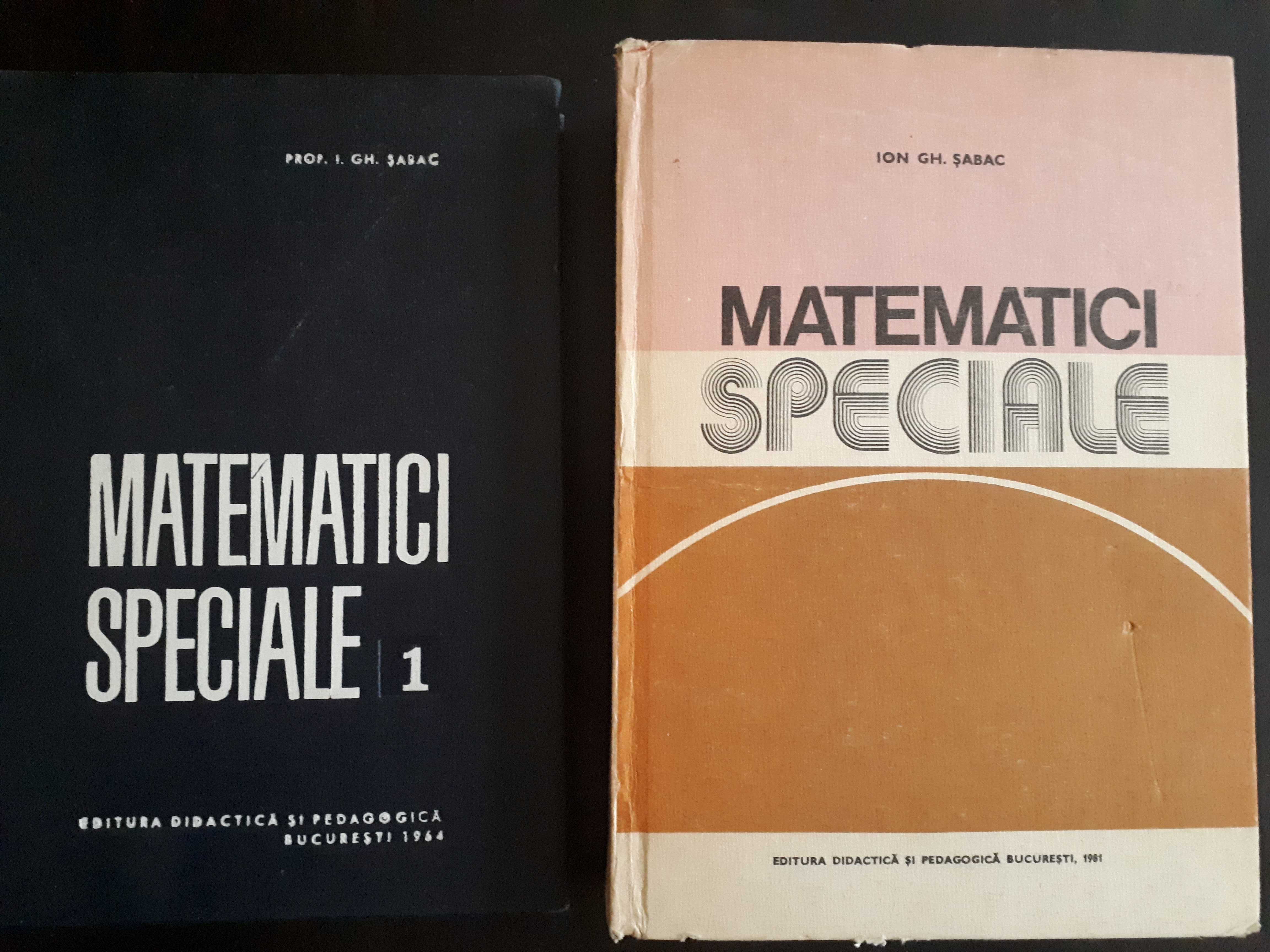 Matematici speciale, vol. I, Ion Gh. Sabac