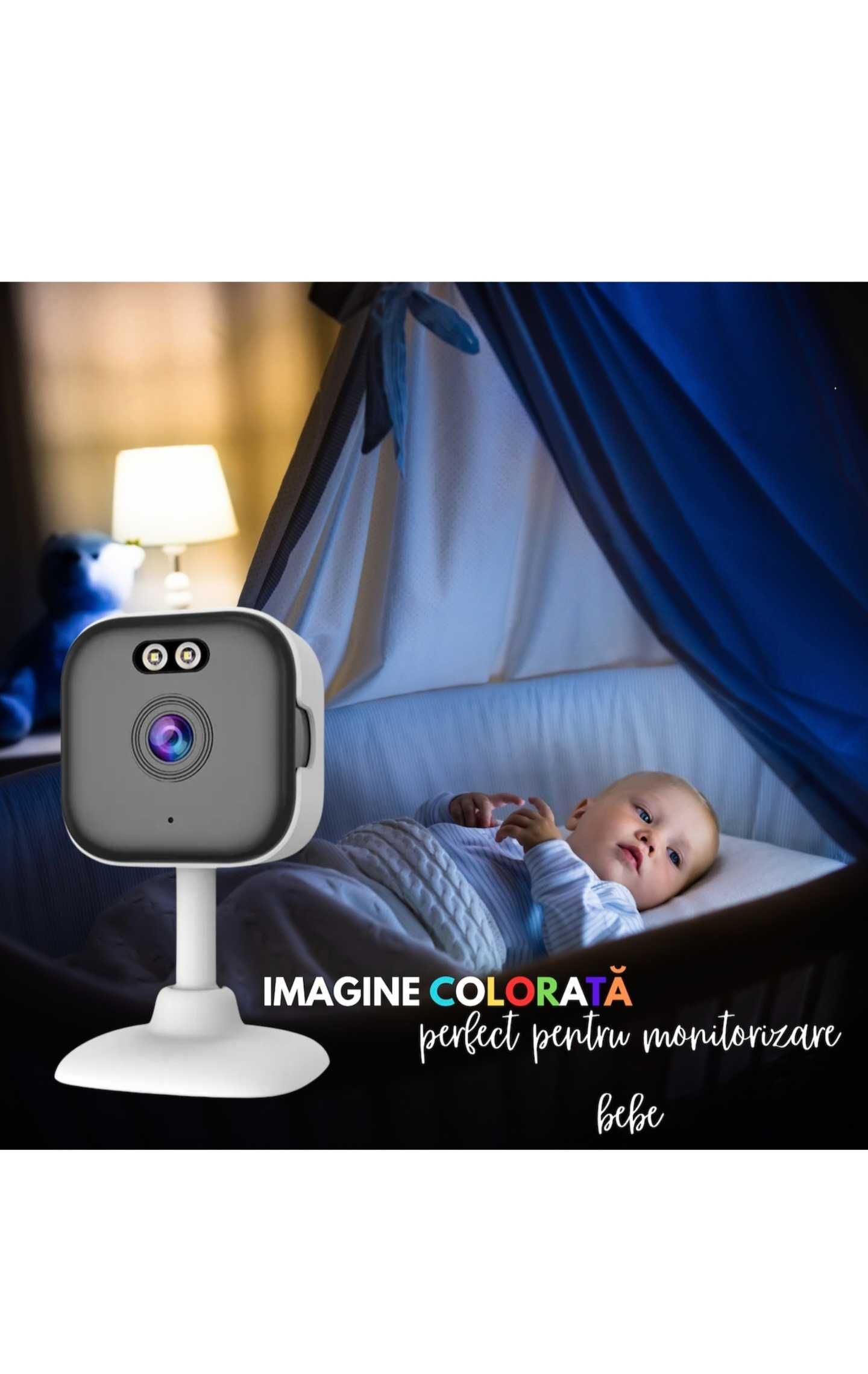 Camera Supraveghere WiFi, Full HD, Ideala pentru supraveghere bebelusi