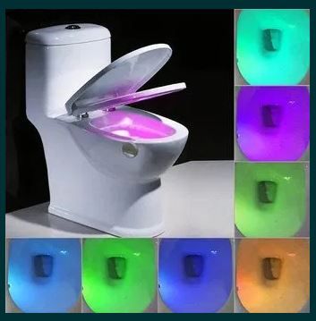Led осветление за тоалетна с различни цветова
