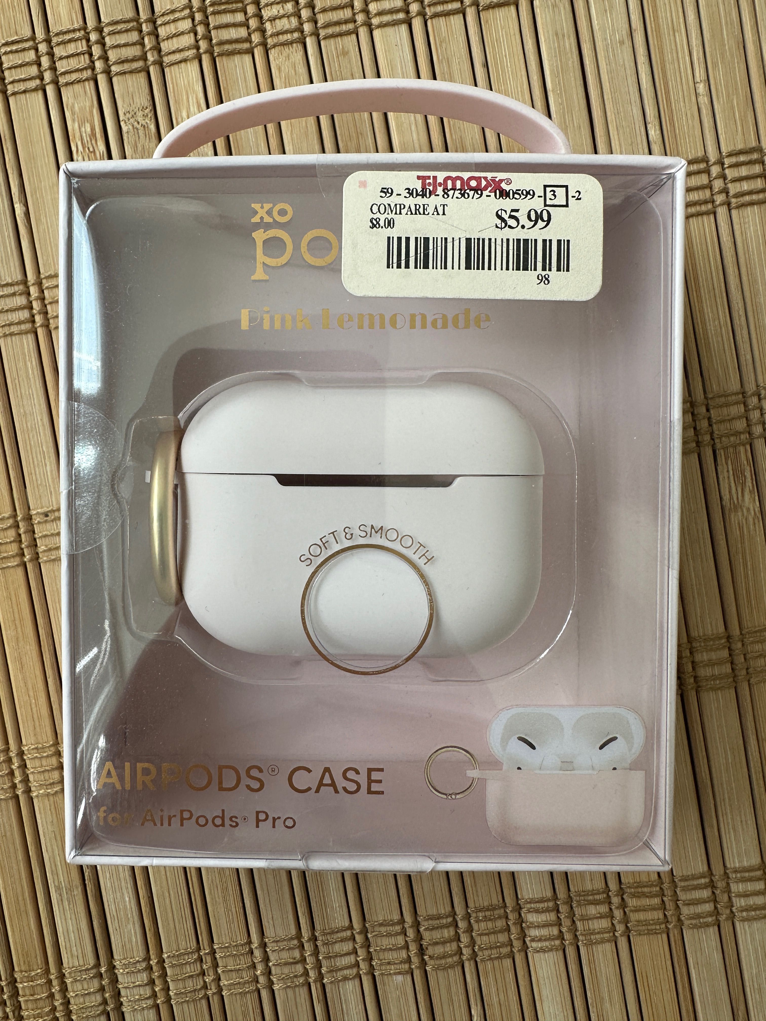 Кейс за Air Pods Pro (розов) с карабинер