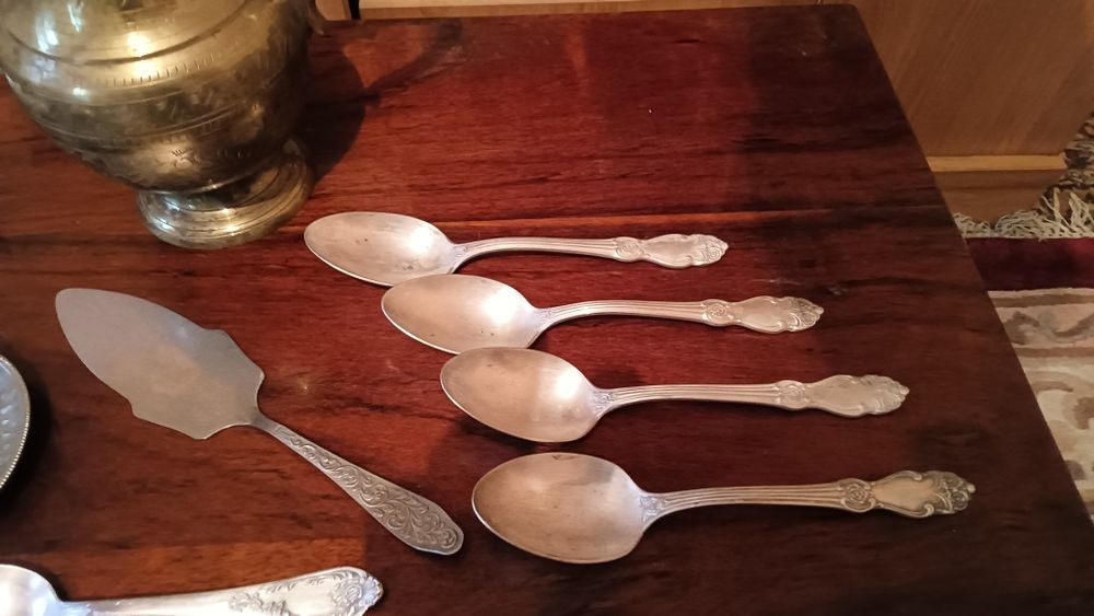 Посуда. Предметы из мельхиора и латуни винтаж.