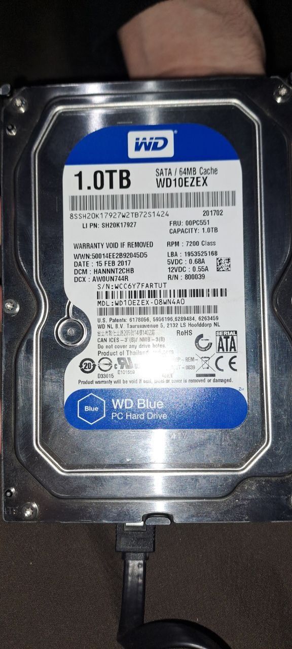 Жесткий диск HDD SATA 1000 GB