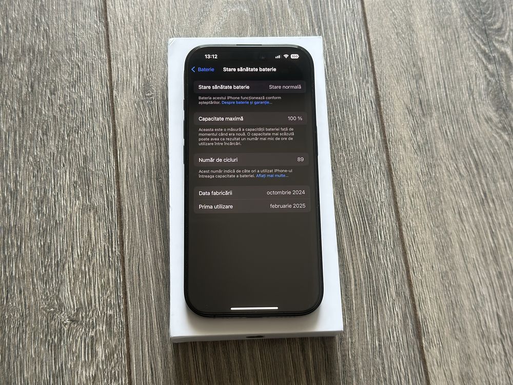 iPhone 16 Pro / factura eMAG / Baterie 100% / neverlocked