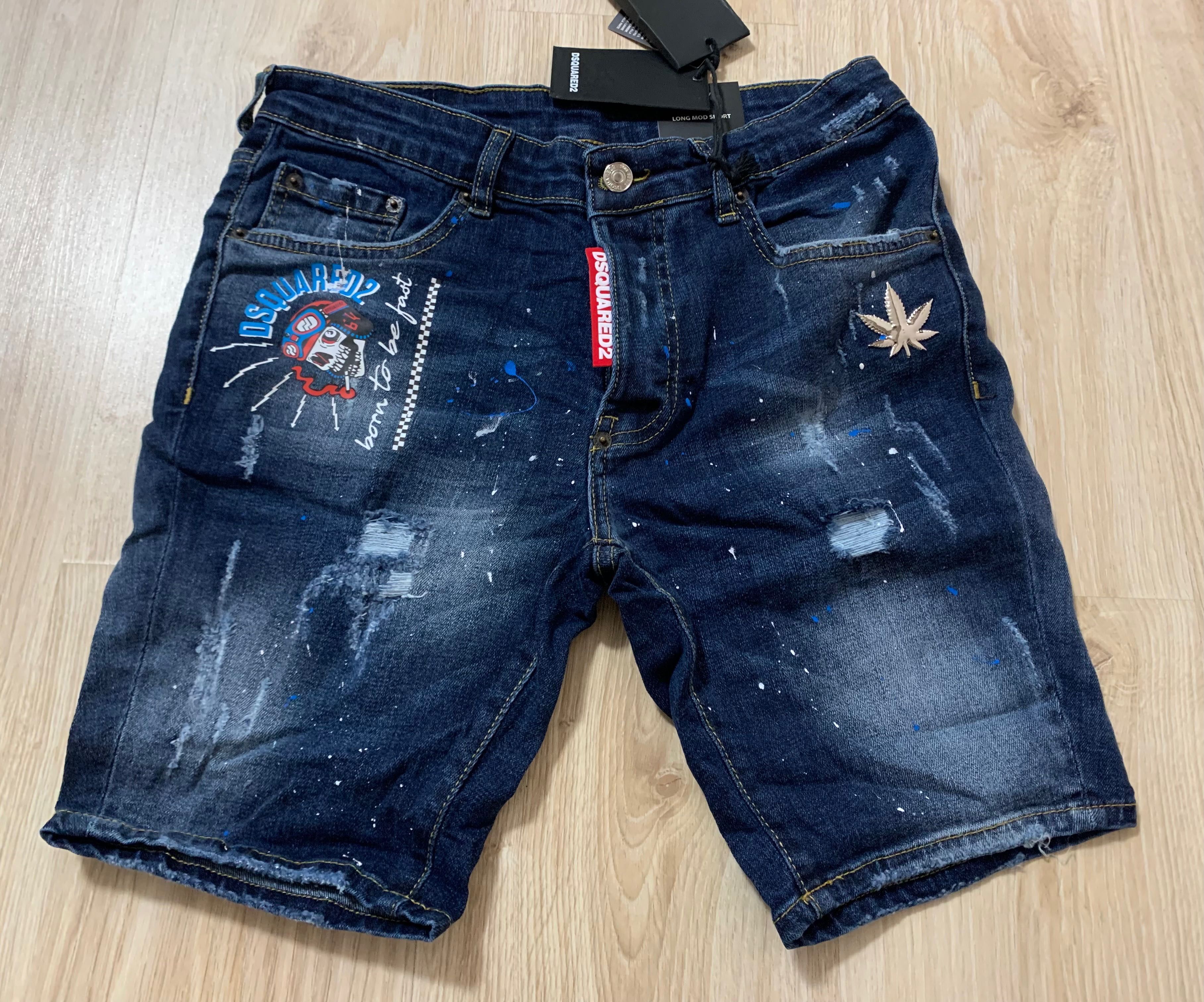 Нови мъжки къси дънки с етикети Dsquared размери 42,46