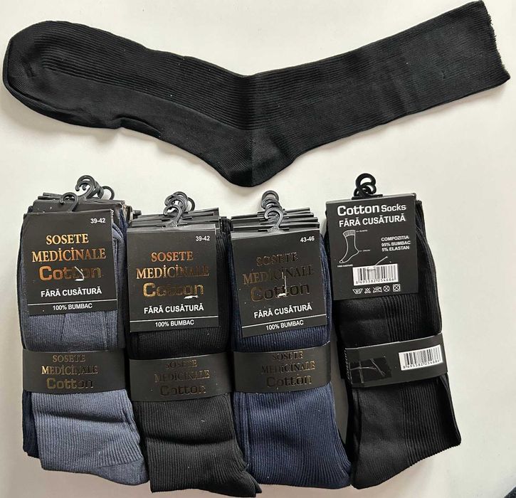 Sosete medicinale pentru barbati din bumbac fara cusatura ,39-42