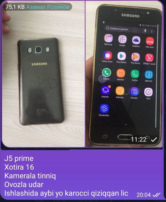 Samsung J2 prime va Samsung j5