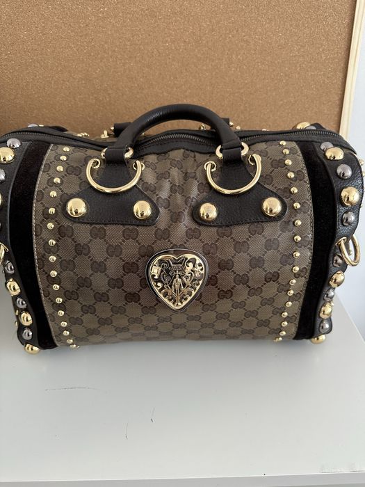 Кожаная дорожная сумка Gucci