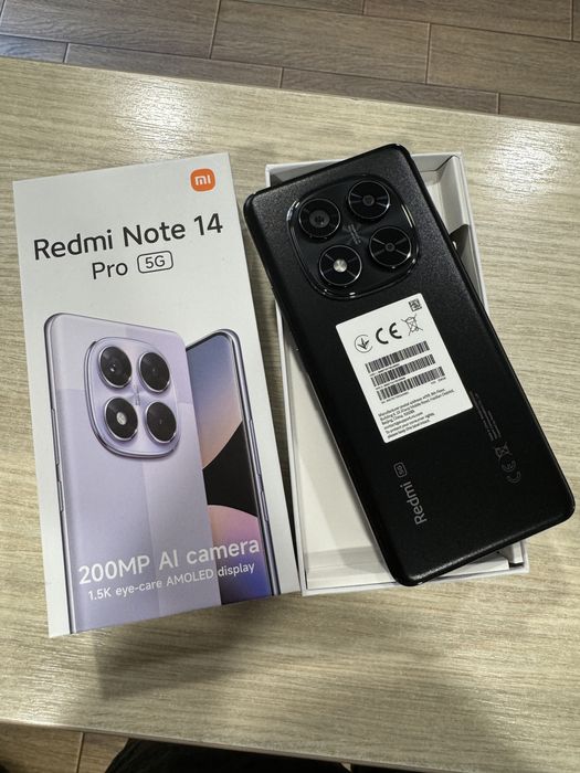 Xiaomi Redmi Note 14 Pro 5G, 256GB, 8GB RAM, Midnight Black, NOU!!