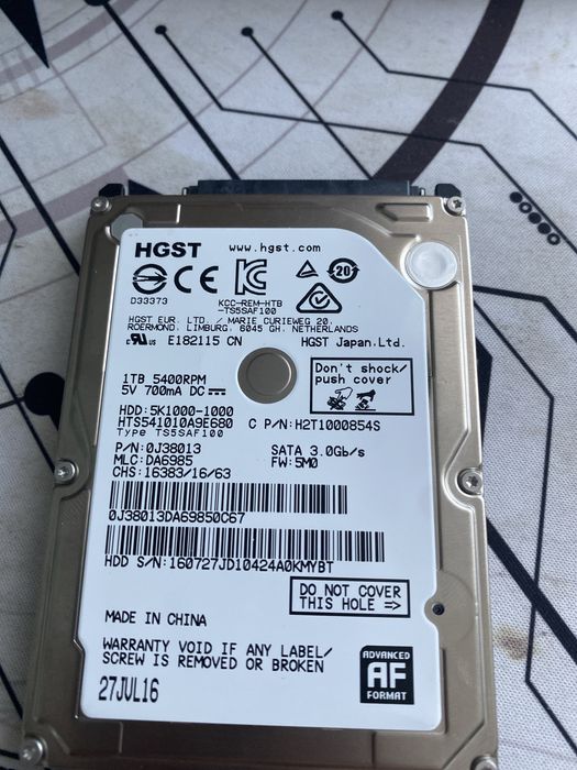 Vand hard disk perfect functional 1TB