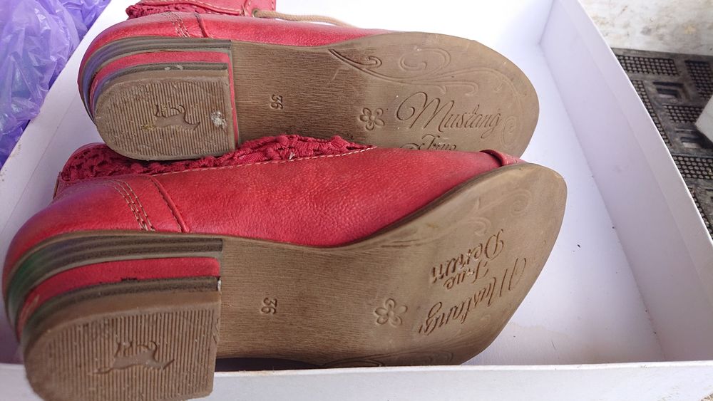 Ghete Mustang 36 piele naturală